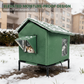 🏠🐱 Cuccia per Gatti da Esterno Rialzata 4 Stagioni – Tessuto Oxford Impermeabile + Rivestimento Termico Alluminio, Rialzo 12cm, Pieghevole – 2 Misure, 3 Colori ✨🌧️