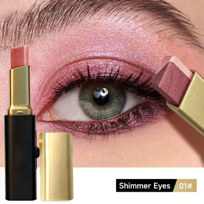 ✨ Stick Ombretto Bicolore Sfumato Waterproof 👁️ Sfumatura Degradé Istantanea in 1 Passata | Matita Trucco Occhi Shimmer Cremosa a Lunga Tenuta con Meccanismo Retrattile 💫