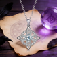 💎Collana con Ciondolo Scintillante per Donna | Nodo Celtico Simbolo di Amore Eterno 💞 | Zircone Cubico Scintillante ✨ | Catena Regolabile 45 + 5 cm 📏 | 12 Mesi e Colori 🎨