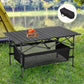 ⛰️🏏 Tavolo da Campeggio Pieghevole in Acciaio al Carbonio – Montaggio Senza Attrezzi, Piano 95x55cm, 2 Misure Regolabili, Borsa Inclusa – Picnic, Outdoor & Giardino 🌳