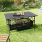 ⛰️🏏 Tavolo da Campeggio Pieghevole in Acciaio al Carbonio – Montaggio Senza Attrezzi, Piano 95x55cm, 2 Misure Regolabili, Borsa Inclusa – Picnic, Outdoor & Giardino 🌳
