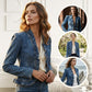 🧥 Giacca Denim Donna con Volant | 🌸 Leggera, Femminile & Versatile ✨ Perfetta per Primavera-Estate — Look Casual Chic Senza Sforzo 💫 📦 Spedizione Gratuita da €40 | 🔄 Reso Facile in 30 Giorni