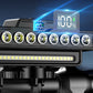 🚴🔦 Faro Bici Ricaricabile USB 28 LED con Clacson Integrato & Telecomando – 8 LED + 20 SMD, ABS Impermeabile, Batteria 2-8h, 150x60x40mm ✨🔋