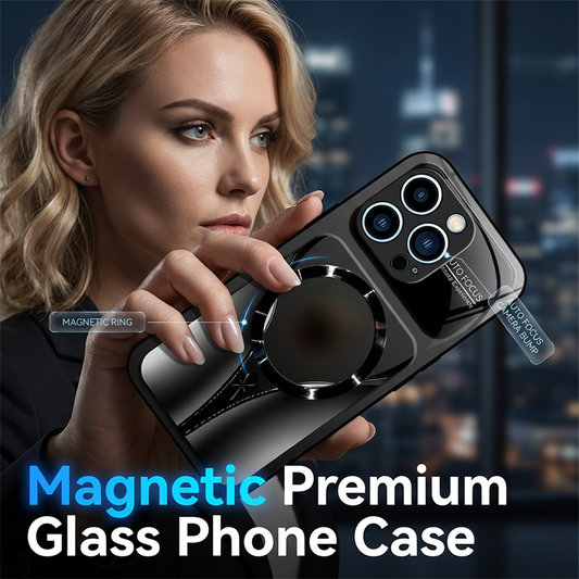 📱 SCONTO DEL 50% ORA!🧲 Custodia per telefono in vetro temperato magnetico – Antiurto e compatibile con MagSafe – Cover protettiva di alta qualità ✨