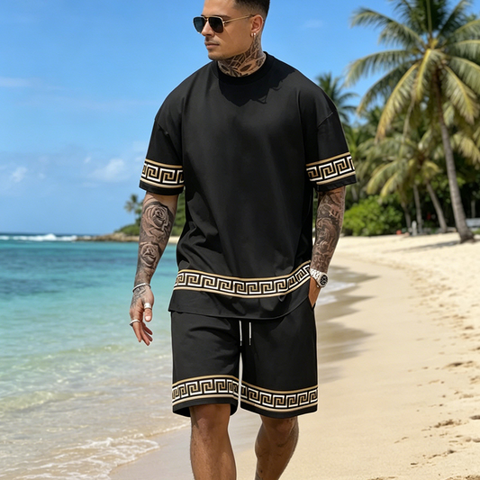 🌿 SCONTO DEL 50% PER UN PERIODO LIMITATO! ✨ Completo maglia a maniche corte e pantaloncini – Traspirante, vestibilità ampia ✨