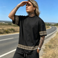 🌿 SCONTO DEL 50% PER UN PERIODO LIMITATO! ✨ Completo maglia a maniche corte e pantaloncini – Traspirante, vestibilità ampia ✨