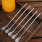 🧉 Cucchiaio-Cannuccia 2 in 1 in Acciaio Inox 304 – Testa Filtrante | Smontabile | Riutilizzabile & Ecologico | Ideale per Tè, Mate & Succhi 🌿✨