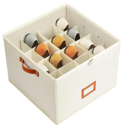 👟📦 Scatola Porta Scarpe Pieghevole Salvaspazio ✨ - Coperchio Trasparente | Fino a 16 Paia | Chiusura a Cerniera | 50% DI SCONTO 🔥
