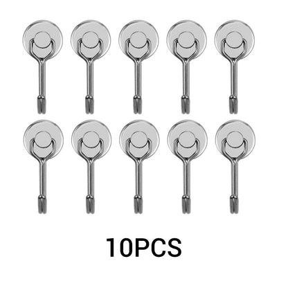 🧲 Ganci Magnetici Girevoli 360° Senza Foratura – Portata 11kg, Lega Resistente, Ø20mm, Set da 4 o 10 Pezzi – Per Muro Metallico, Frigorifero & Lavagna 🏠🔧