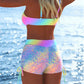 🩱 Costume da Bagno Femminile con Fascia - 50% SCONTO! 💥 Bikini Set con Pantaloncini Corti, Regolabile, Modellante, Tanti Colori 🎨