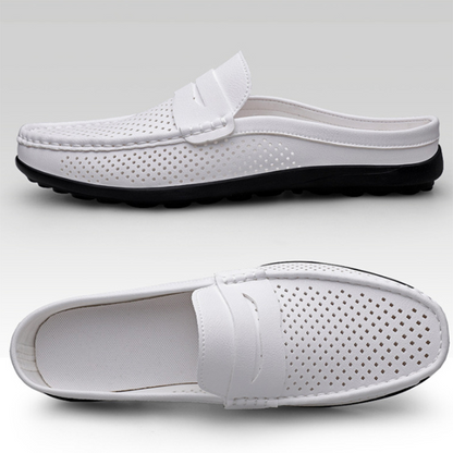 👞 SCONTO DEL 50% PER UN PERIODO LIMITATO! 🌊 Mocassini casual da uomo traspiranti senza lacci – Tomaia traforata, suola flessibile, design senza tallone ✨