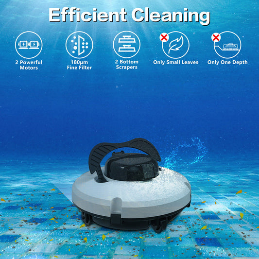 🌊 Robot Piscina Cordless | 💪 Aspirazione Ciclonica Potente | 🍃 Rimuove Foglie e Detriti