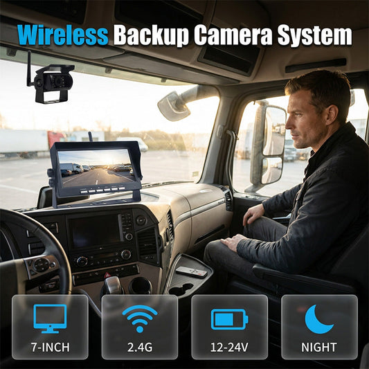 ⏰🔥 OFFERTA LIMITATA: -50%!Sistema di telecamera di retromarcia wireless HD da 7 pollici