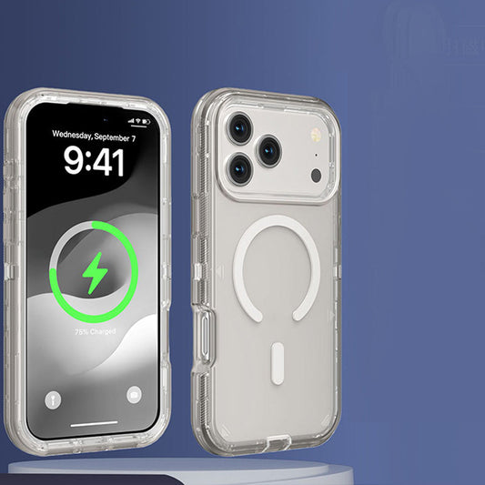 Custodia magnetica trasparente antiurto per telefoni della serie 13-17
