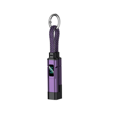 ⚡ Cavo di Ricarica 4 in 1 con Portachiavi – Display Digitale Potenza in Tempo Reale | Nylon Intrecciato | Fino a 65W+27W | Multidispositivo | 4 Colori | Ultra-Portatile 📱🔋