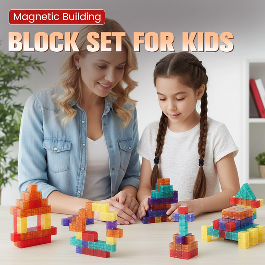 🧲🧱 Set di mattoncini magnetici da costruzione per bambini 👶✨