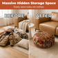 🪑 Pouf Contenitore da Riempire – Riordina & Siediti | Seduta e Poggiapiedi 2 in 1 | Spazio Nascosto | Ecopelle | Stile Boho | Soggiorno, Camera & Ingresso ✨