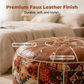 🪑 Pouf Contenitore da Riempire – Riordina & Siediti | Seduta e Poggiapiedi 2 in 1 | Spazio Nascosto | Ecopelle | Stile Boho | Soggiorno, Camera & Ingresso ✨