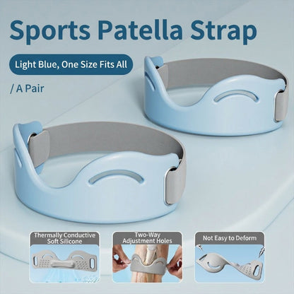 🦵🏋️ Tutore per Rotula in Silicone – Cuscinetto V 8mm, Scanalature 3D Traspiranti, Doppia Fibbia Regolabile, Taglia Unica – 3 Colori, Ideale per Sport & Corsa 🏃✨