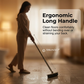 🧹Spazzola 2 in 1 per Fughe & Angoli con Tergipavimento – Manico Lungo in Acciaio Inox 106cm, Testa Snodabile 120°, Setole Rigide + Gomma Raschiante, 2 Colori – Per Piastrelle, Bagni & Pavimenti 🏠💧