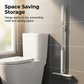 🧹Spazzola 2 in 1 per Fughe & Angoli con Tergipavimento – Manico Lungo in Acciaio Inox 106cm, Testa Snodabile 120°, Setole Rigide + Gomma Raschiante, 2 Colori – Per Piastrelle, Bagni & Pavimenti 🏠💧