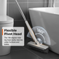 🧹Spazzola 2 in 1 per Fughe & Angoli con Tergipavimento – Manico Lungo in Acciaio Inox 106cm, Testa Snodabile 120°, Setole Rigide + Gomma Raschiante, 2 Colori – Per Piastrelle, Bagni & Pavimenti 🏠💧