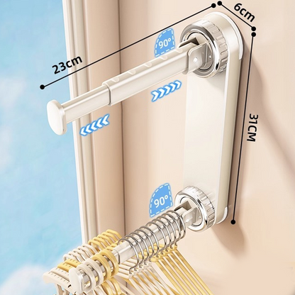 🧺👕Appendiabiti Telescopico Pieghevole con Ventosa | 3 Modelli | ABS Resistente | Salvaspazio | Ideale per Bagno, Balcone & Ingresso | Beige & Grigio ✨