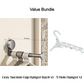 🧺👕Appendiabiti Telescopico Pieghevole con Ventosa | 3 Modelli | ABS Resistente | Salvaspazio | Ideale per Bagno, Balcone & Ingresso | Beige & Grigio ✨