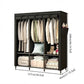 🧥 Armadio Guardaroba Aperto con Ripiani ✨ - Doppi Vani Appendiabiti | Ripiani Superiori | Organizzazione Verticale | Ideale per Camera da Letto e Spogliatoio | Nero/Grigio | 85/127/146 × 45 × 168 cm 🏠
