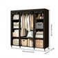 🧥 Armadio Guardaroba Aperto con Ripiani ✨ - Doppi Vani Appendiabiti | Ripiani Superiori | Organizzazione Verticale | Ideale per Camera da Letto e Spogliatoio | Nero/Grigio | 85/127/146 × 45 × 168 cm 🏠