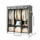 🧥 Armadio Guardaroba Aperto con Ripiani ✨ - Doppi Vani Appendiabiti | Ripiani Superiori | Organizzazione Verticale | Ideale per Camera da Letto e Spogliatoio | Nero/Grigio | 85/127/146 × 45 × 168 cm 🏠