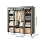 🧥 Armadio Guardaroba Aperto con Ripiani ✨ - Doppi Vani Appendiabiti | Ripiani Superiori | Organizzazione Verticale | Ideale per Camera da Letto e Spogliatoio | Nero/Grigio | 85/127/146 × 45 × 168 cm 🏠