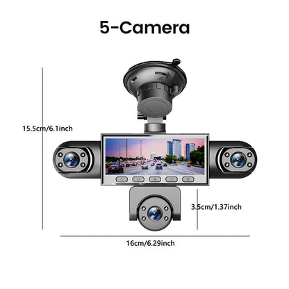 📹 Dashcam HD 1080P a 4/5 Telecamere 🚗 - Visione Panoramica | Registrazione Loop Continua | Sensore G Anti-Collisione | Sorveglianza Parcheggio 24 Ore | Visione Notturna | Ideale per Auto, Viaggi & Sicurezza su Strada ✨