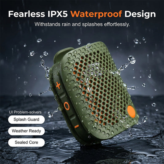 🔊🌊 Cassa Bluetooth Portatile TWS Stereo – IPX5 Impermeabile, Bassi Potenti, Moschettone Integrato, ABS 73x48x33mm – 2 Colori 🎵✨