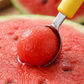 🍉 Set 3 in 1 Scavino per Melone, Intagliatore & Affettatore – Acciaio Inox, Impugnatura PP Antiscivolo, Impilabile, 6 Colori – Per Frutta, Dessert & Buffet 🍊🔪