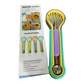 🍉 Set 3 in 1 Scavino per Melone, Intagliatore & Affettatore – Acciaio Inox, Impugnatura PP Antiscivolo, Impilabile, 6 Colori – Per Frutta, Dessert & Buffet 🍊🔪