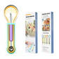 🍉 Set 3 in 1 Scavino per Melone, Intagliatore & Affettatore – Acciaio Inox, Impugnatura PP Antiscivolo, Impilabile, 6 Colori – Per Frutta, Dessert & Buffet 🍊🔪