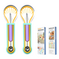 🍉 Set 3 in 1 Scavino per Melone, Intagliatore & Affettatore – Acciaio Inox, Impugnatura PP Antiscivolo, Impilabile, 6 Colori – Per Frutta, Dessert & Buffet 🍊🔪