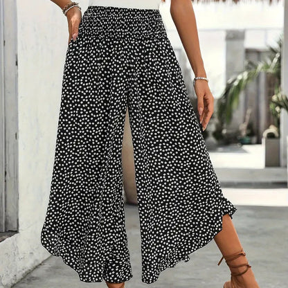 🔥 Oggi SCONTO DEL 50%! Pantaloni da donna a vita alta, dalla linea morbida e a gamba larga: snellenti, comodi e chic