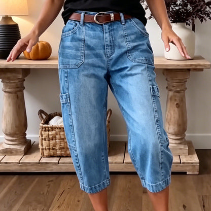 📢Sconto del 50%⏰Pantaloni casual da donna in denim elasticizzato a vita bassa
