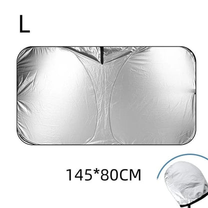 ☀️ Parasole Pieghevole per Parabrezza Auto – Blocca Calore & Raggi UV | Mantiene l’Abitacolo Più Fresco | Con Custodia | Taglie M/L 🚗✨