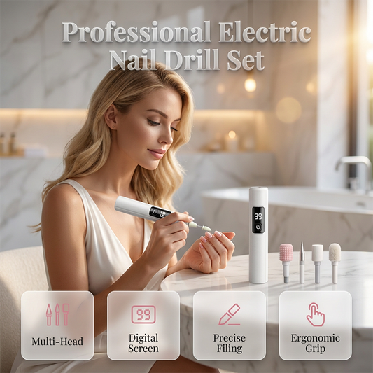 💅✨ Trapano Elettrico per Unghie Professionale – Display Digitale 99 Velocità, 4 Testine Abrasive, Presa Ergonomica – Manicure & Pedicure Perfetti a Casa ⚡