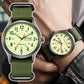 ⌚ Orologio al Quarzo da Uomo con Quadrante Luminoso | Glow al Buio e Leggibile al Sole 🌟 | Resistente all'Acqua 30 m 💧 | Cinturino in Nylon o Silicone 🎨 | 42 mm, Stile Classico 👔