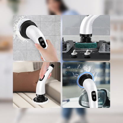🧽Spazzola Elettrica per Pulizia 8-in-1 🏠 - 8 Testine Intercambiabili | 2 Velocità & Wireless | Ideale per Casa, Bagno e Cucina | Autonomia 90 min | 70% DI SCONTO 💦
