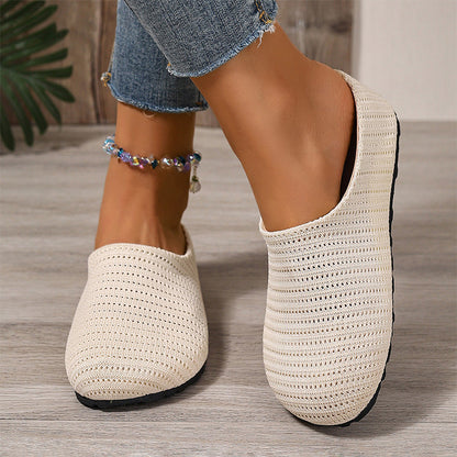 👟 Mules Donna in Maglia Traspirante Slip-On 🌞 – Suola Piatta Antiscivolo, Leggere & Flessibili, Look Casual Versatile – Taglie 36-43, 4 Colori 🌈