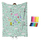 🎨 Kit Coperta da Colorare Fai da Te | Tessuto Morbido e Delicato sulla Pelle 🤗 | Pennarelli Lavabili, Si Ridisegna all'Infinito 🖍️ | Creatività e Relax per Tutta la Famiglia 🧡 | 2 Misure: 70×100 e 100×140 cm 📏