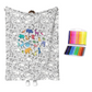 🎨 Kit Coperta da Colorare Fai da Te | Tessuto Morbido e Delicato sulla Pelle 🤗 | Pennarelli Lavabili, Si Ridisegna all'Infinito 🖍️ | Creatività e Relax per Tutta la Famiglia 🧡 | 2 Misure: 70×100 e 100×140 cm 📏