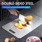 🔪 Tagliere Bifacciale in Acciaio Inox 304 | 🛡️ Antimuffa, Antibatterico e Igienico | ✨ Superficie Resistente e Facile da Pulire | 🤲 Con Maniglie Ergonomiche (Varie Misure)