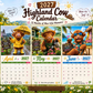 🐮Calendario da Parete 2027 – Mucca Scozzese Divertente | 12 Illustrazioni Stagionali | Formato A4 | Spirale | Regalo Originale per Amanti degli Animali 📅✨