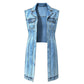 👖 Gilet Dress in Denim Senza Maniche con Spacco Alto ✨💎 - Patchwork Avant-Garde | Cotone Premium | Orlo Irregolare | 2 Colori | Taglie S-2XL | 50% DI SCONTO